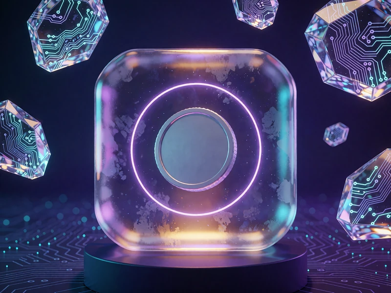 Glasterning med en m&oslash;nt omkranset af &eacute;n lukket violet ring - 1x oms&aelig;tning af indbetalinger f&oslash;r udbetaling