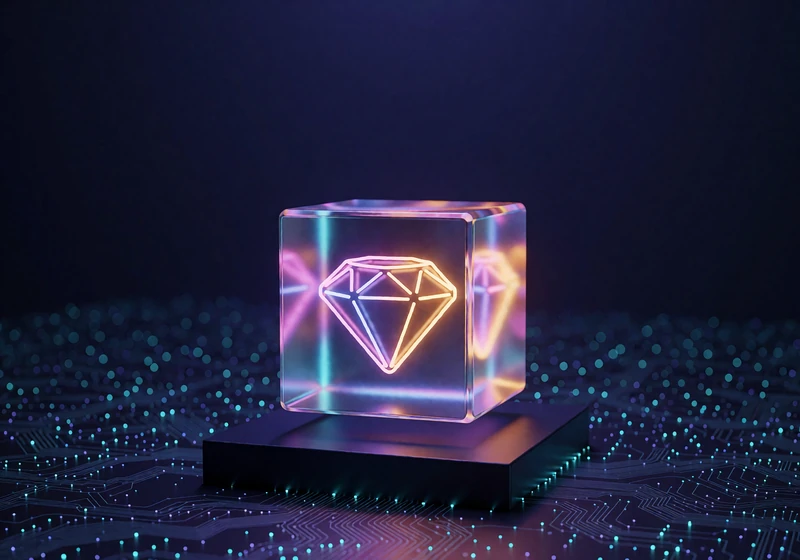 Glasterning med en neondiamant p&aring; et kredsl&oslash;bsgulv - slots fra Relax Gaming og NetEnt i Winnas lobby